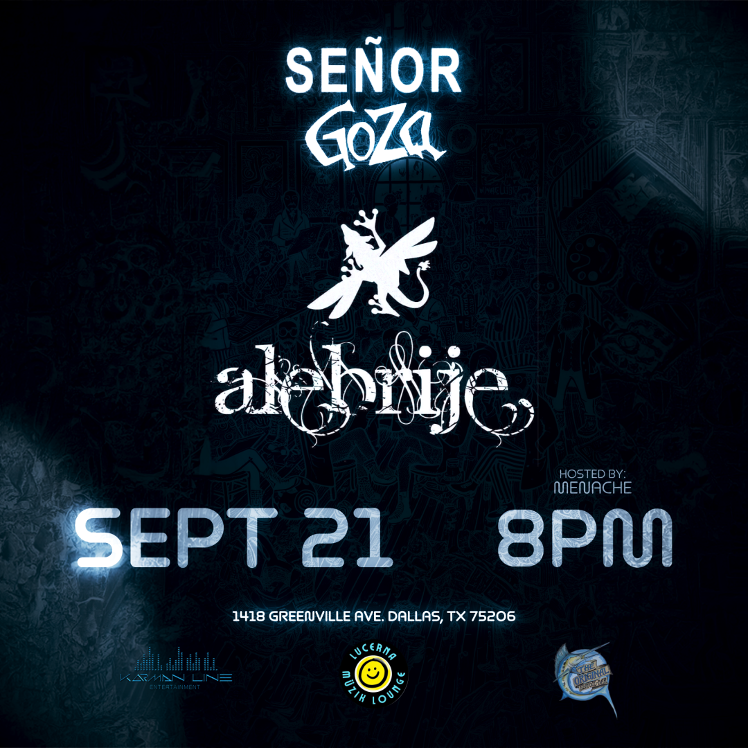 September 21 campaign flyer featuring Señor Goza and Alebrije with partner logos